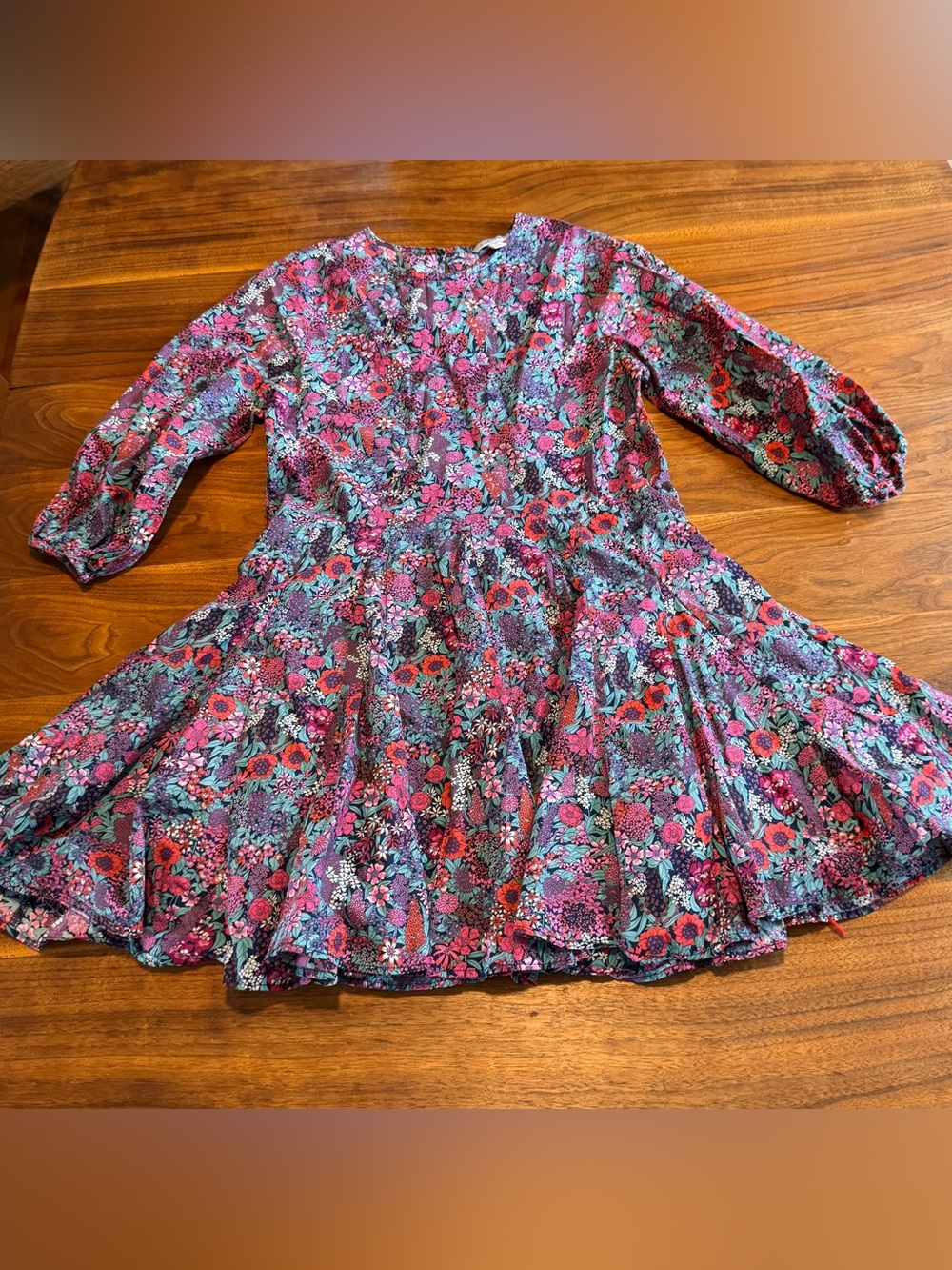 Evereve Sutton Mini Dress in Pink Ditsy Floral EUC missing belt Ruffled Sz XS